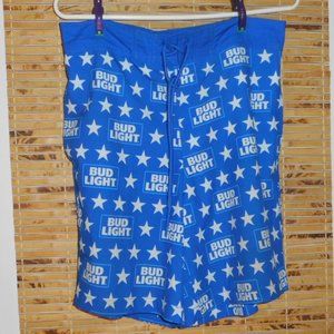 Bud Light Men's BLue Lightweight Unlined Board Shorts With Logo Stars *Waist: 32